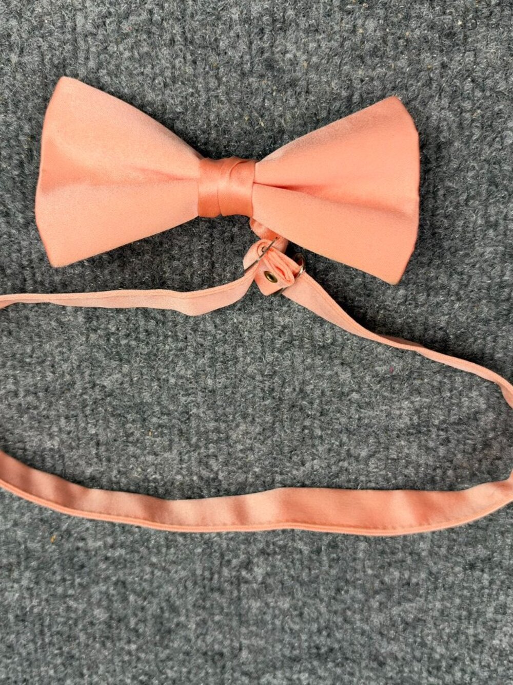Peach Satin Bow Tie Adjustable Wedding Formal Groom Prom Neckwear Lint